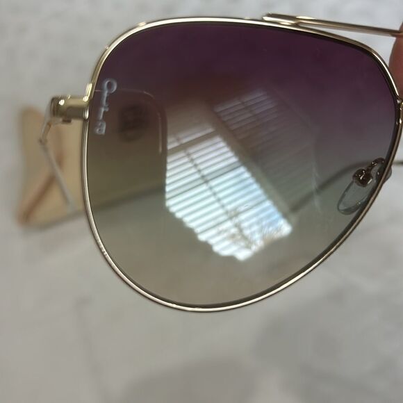 NWT Otra Billie two toned (green/purple) lens and gold frame aviators. - Picture 4 of 4